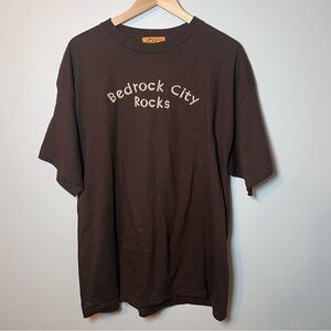 Vintage Flintstones “Bedrock City Rocks” T-Shirt Men’s XL Embroidered 90’s y2k